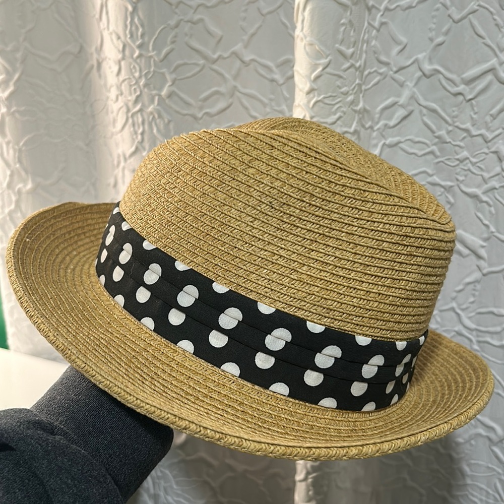 NWOT Fedora with Polka Dot Ribbon